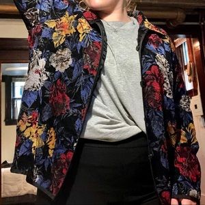 Vintage Reversible Floral/Black Jacket